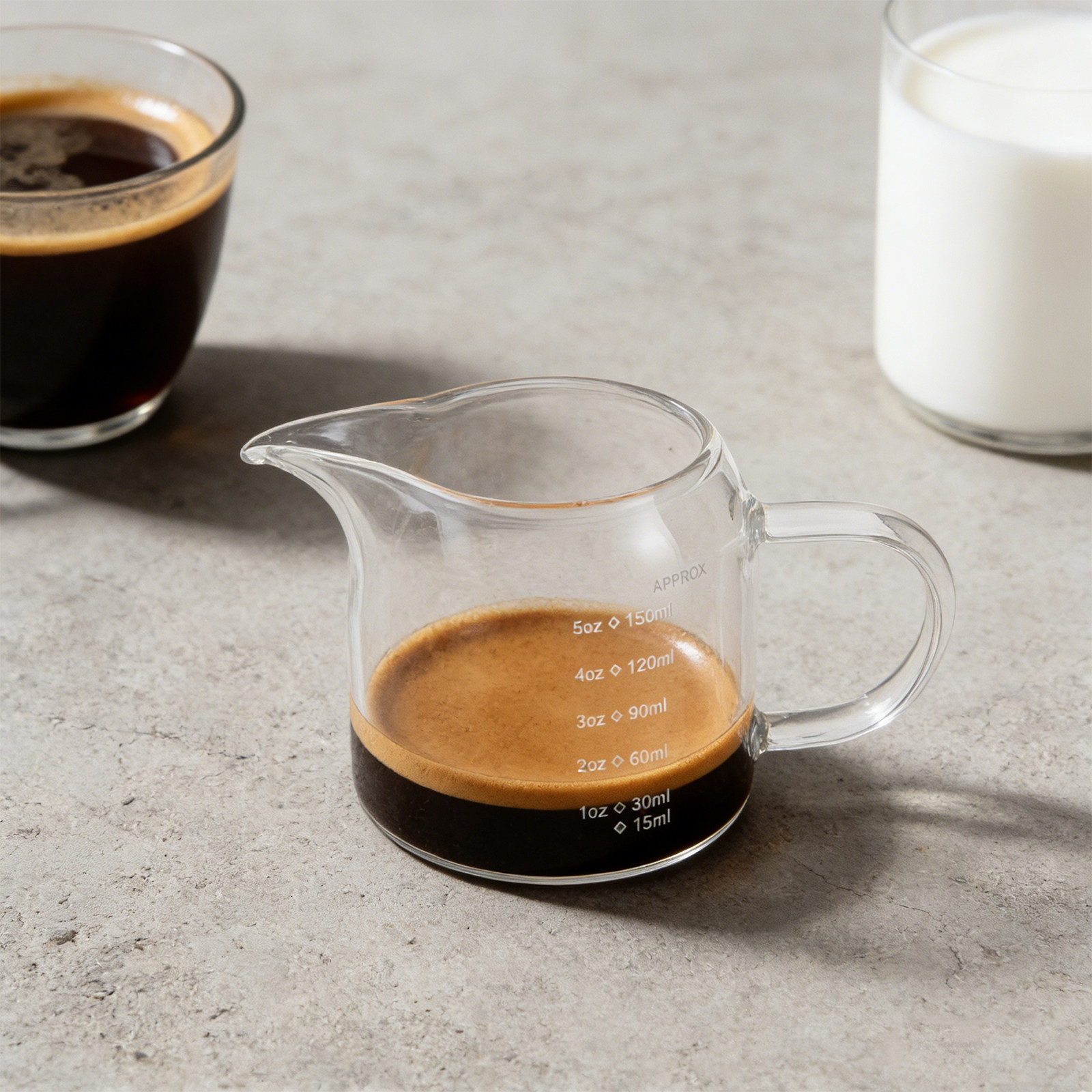 Glass Measuring Cup 150ml 5oz  - Espresso Shot Glass review and price