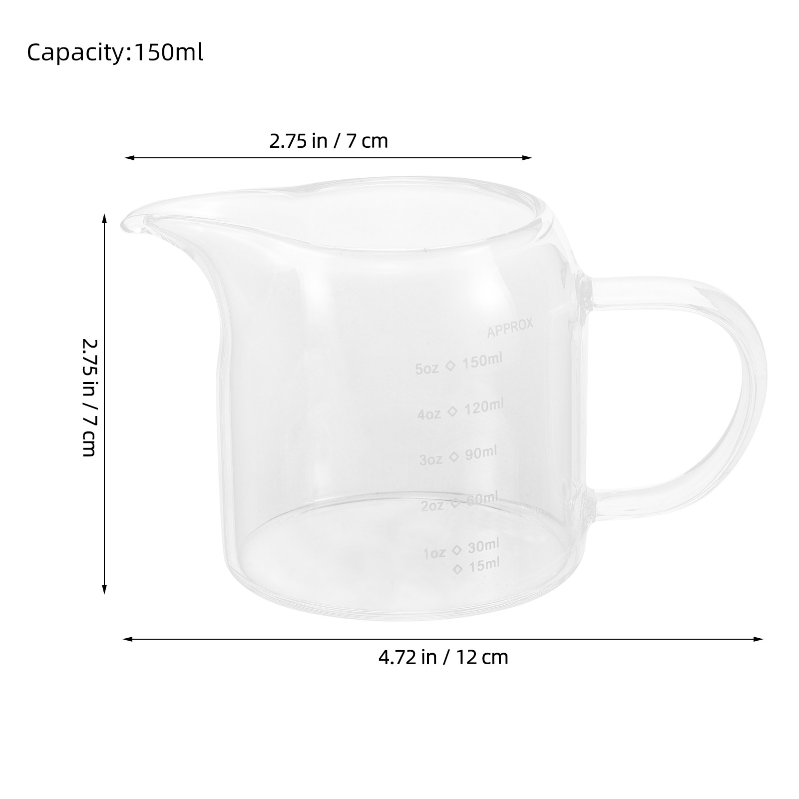 Glass Measuring Cup 150ml 5oz  - Espresso Shot Glass review and price