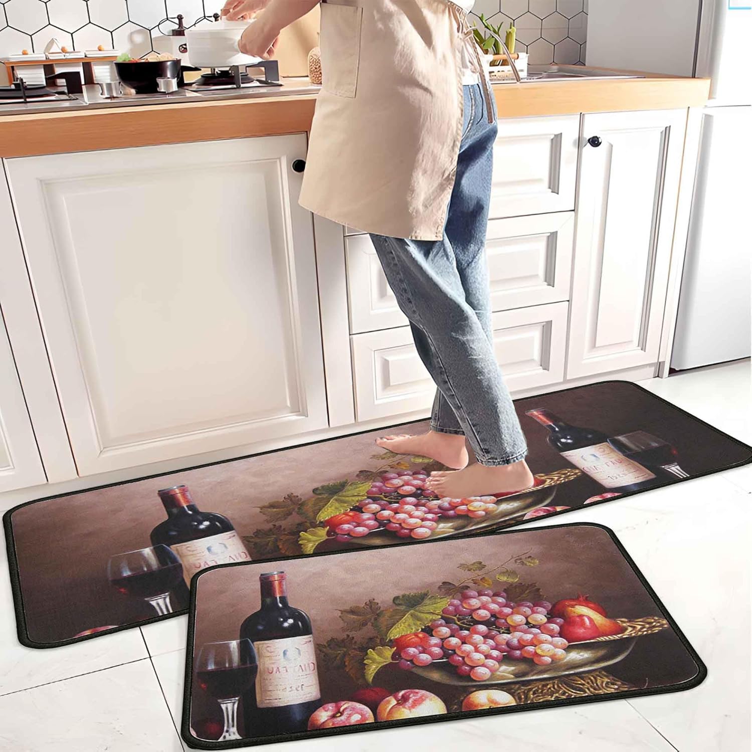 VIKAMA 2PC Coffee Kitchen Rugs - Coffee Equipment For Camping review and price