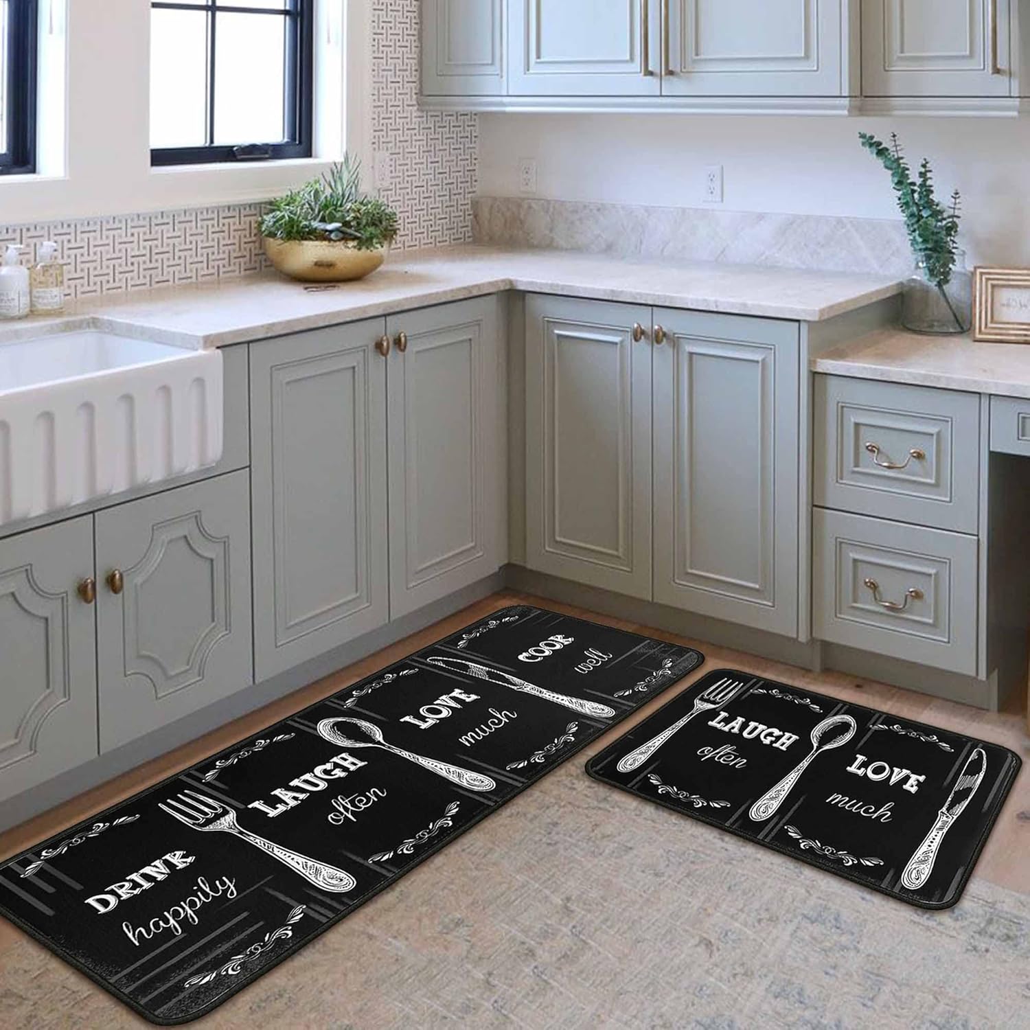 VIKAMA 2PC Coffee Kitchen Rugs - Coffee Equipment For Camping review and price