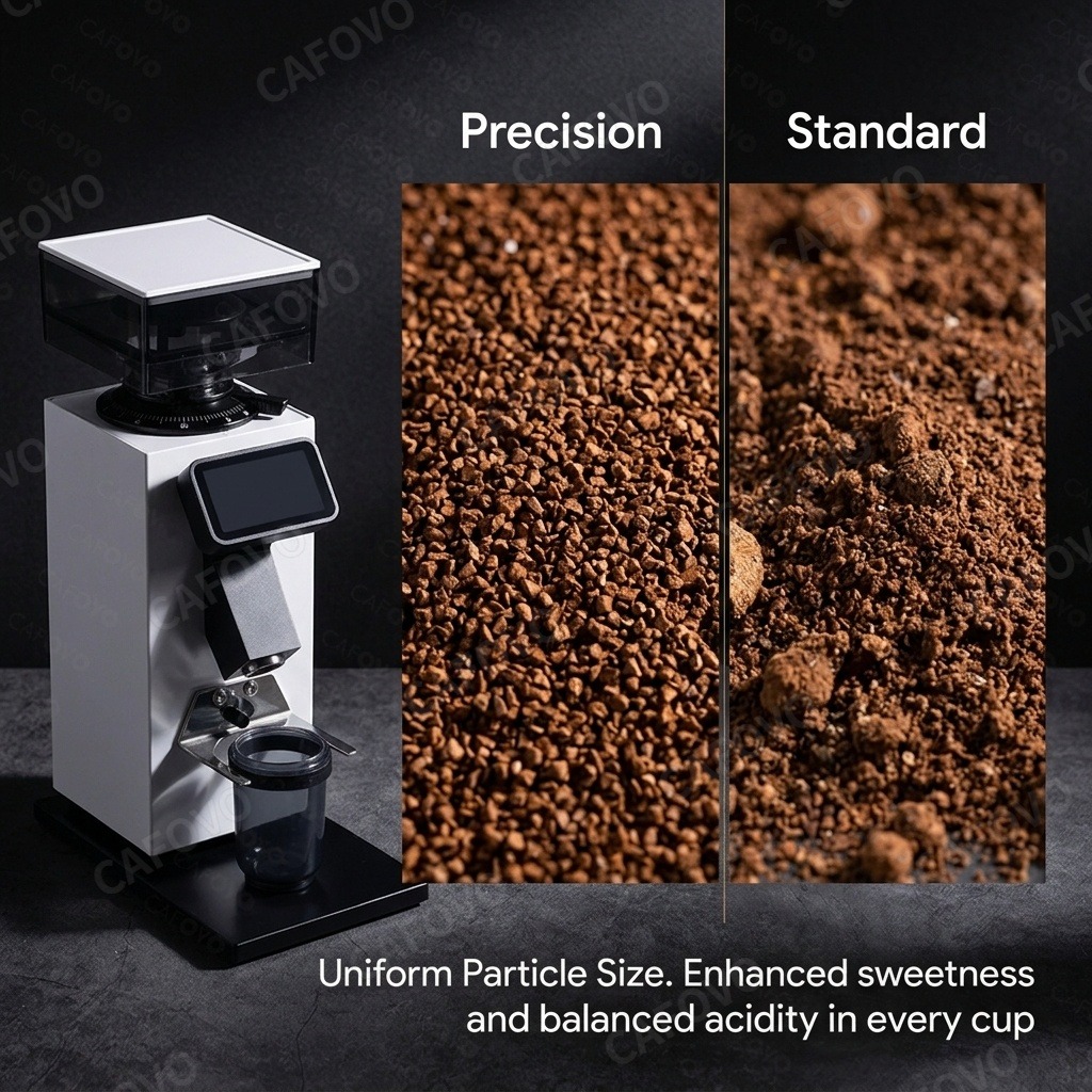 CAFOVO G964F Time-Based Dosing - Coffee Grinder Burr Flat review and price
